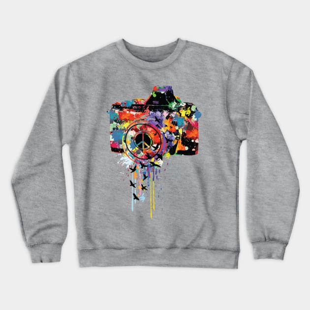 Paint DSLR Crewneck Sweatshirt by CindyS